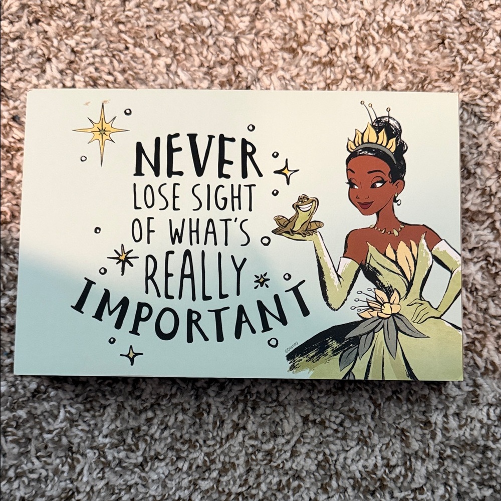 Disney Princess Tiana Inspirational Wall Art in Green, Black, Gold
